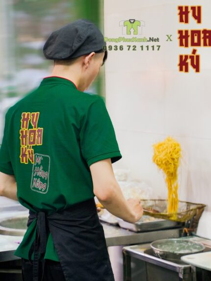 Áo Đồng Phục Nhân Viên Màu Xanh Rêu