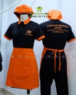 Đồng Phục Nhân Viên Quán Cafe In logo Sắc Nét
