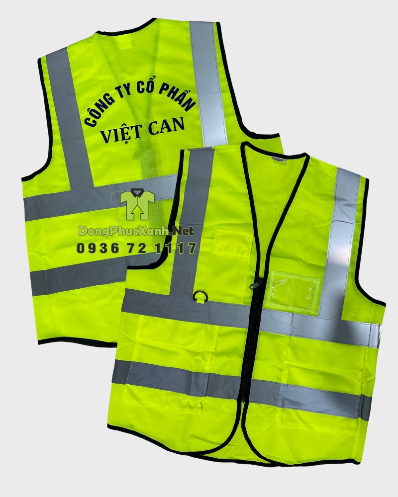 Đồng phục gile có túi phản quang