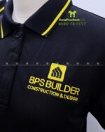 Cận Cảnh Logo BPS Builder Màu Vàng In Sắc Nét