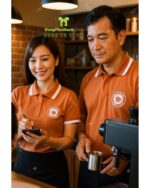 Áo Đồng Phục Quán Cafe Màu Cacao