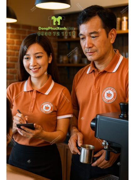 Áo Đồng Phục Quán Cafe Màu Cacao