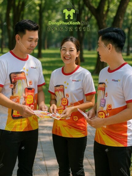 Áo Thun Sự Kiện Công Ty HD Bank Thích Hợp Cho Các Hoạt Động Ngoài Trời