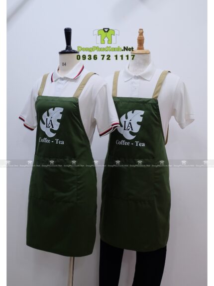 Tạp dề Chữ H Màu Xanh Rêu