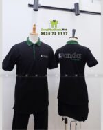 Áo Đồng Phục Cổ Trụ Vải Cá Sấu 65/35