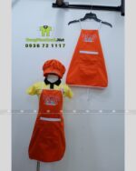 Tạp Dề Và Nón Cho Bé Thiết Kế Ôm Gọn Và Có Túi Lớn Tiện Lợi