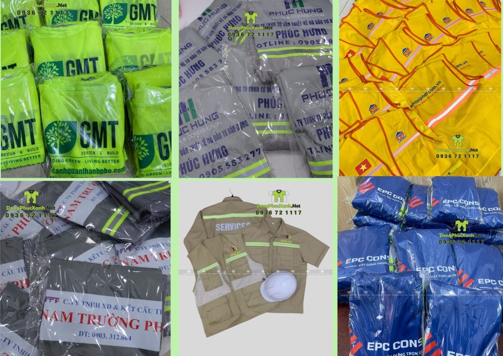 Áo gile bảo hộ được kiểm tra đóng gói trước khi giao tới công ty khách hàng