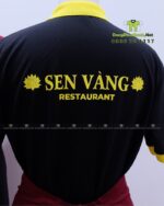 Áo Thun Đồng Phục In Logo Sen Vàng Mặt Sau