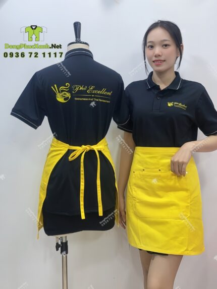 Bộ Đồng Phục Phục Vụ Gồm Áo Và Tạp Dề