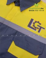 Cận Cảnh Áo Đồng Phục LCT Màu Xám Phối Vàng