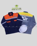 Đồng Phục Công Nhân Xây Dưng Vải Kaki Thành Công Gồm 2 Màu Xám Và Xanh