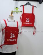Tạp Dề Phục Vụ In Logo Và Đánh Số Thứ Tự Theo Yêu Cầu