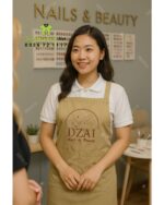 Tạp Dề Nail Màu Be Đẹp Mắt Tạo Cảm Giác Gần Gũi