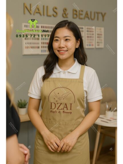 Tạp Dề Nail Màu Be Đẹp Mắt Tạo Cảm Giác Gần Gũi