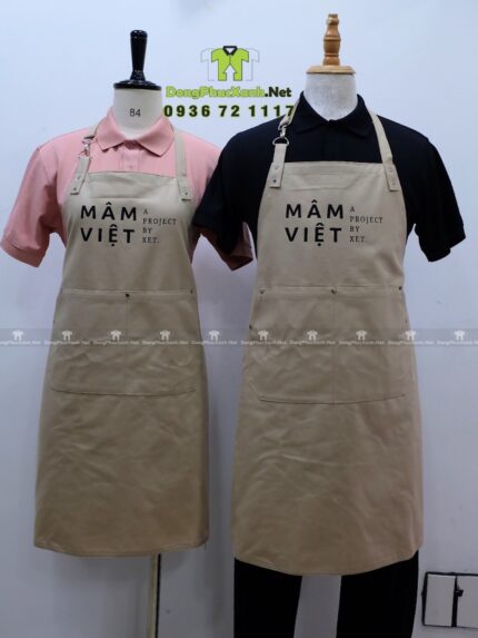 Mẫu Tạp Dề Màu Kem Đẹp