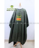 Mẫu áo choàng tóc che phủ tốt in logo Chú Bộ Đội