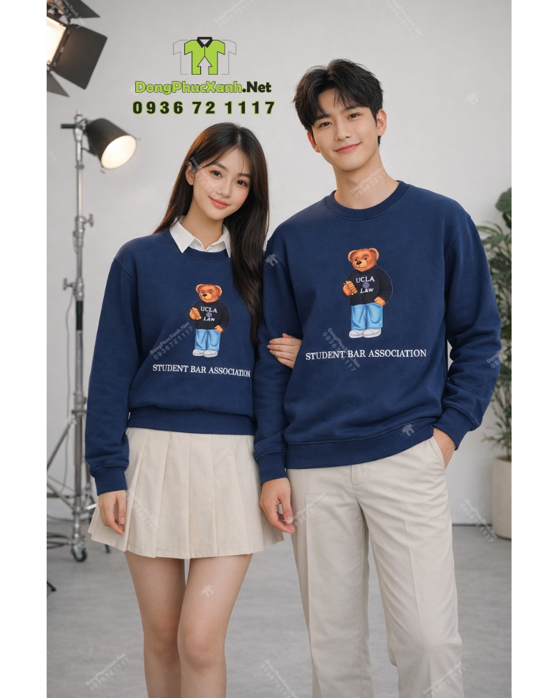 ao-dong-phuc-hoc-sinh-tay-dai-mau-xanh-navy-vai-ni-cotton-day-dan Đồng phục học sinh trường UCLA LAW thiết kế chuẩn quốc tế