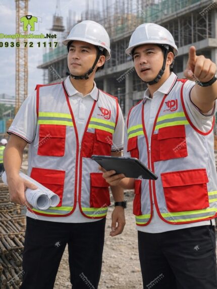 Áo gile kỹ sư Tín Phát Lộc là lựa chọn an toàn trên công trường