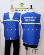 Mẫu Áo Gile Cho Giám Sát Màu Xanh Dương Đẹp