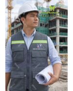 Áo Gile Kỹ Sư Màu Xám Đậm