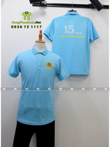 Mẫu áo kỷ niệm 15 năm ra trường vải cá sấu poly cao cấp