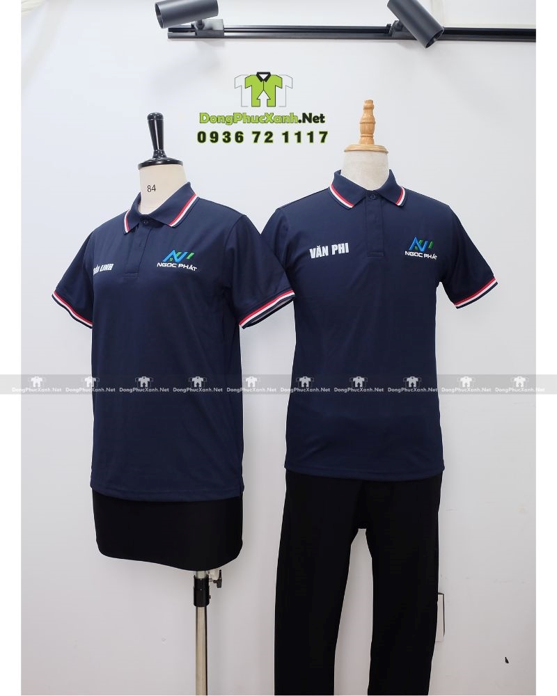 Áo Thun Đồng Phục Công Ty Thêu Logo Ngọc Phát Mẫu Áo Thun Công Ty Thêu Ngọc Phát