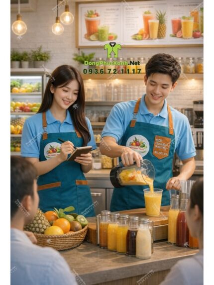 Bộ đồng phục nhân viên phục vụ thiết kế hiện đại và đẹp mắt