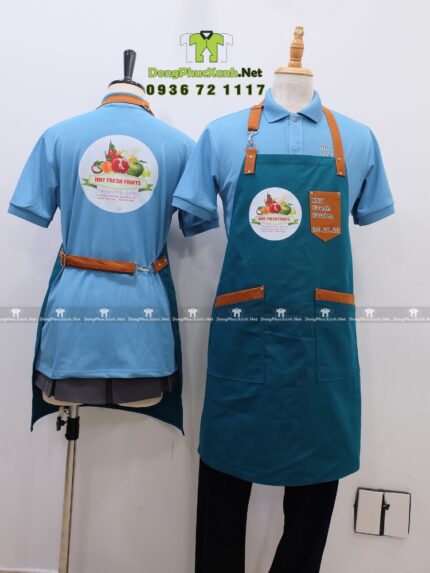 Đồng phục nhân viên phục vụ NNY Fresh Fruits với kiểu dáng gọn gàng