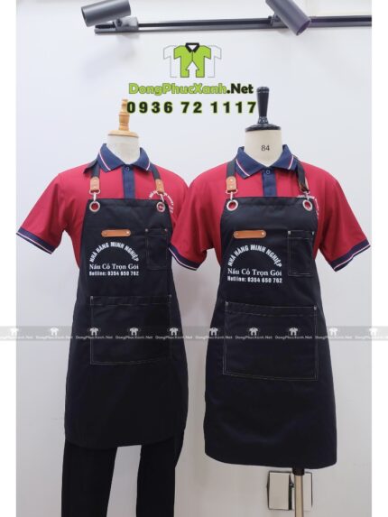 Bộ đồng phục nhân viên nhà hàng Minh Nghiệp gọn gàng tinh tế