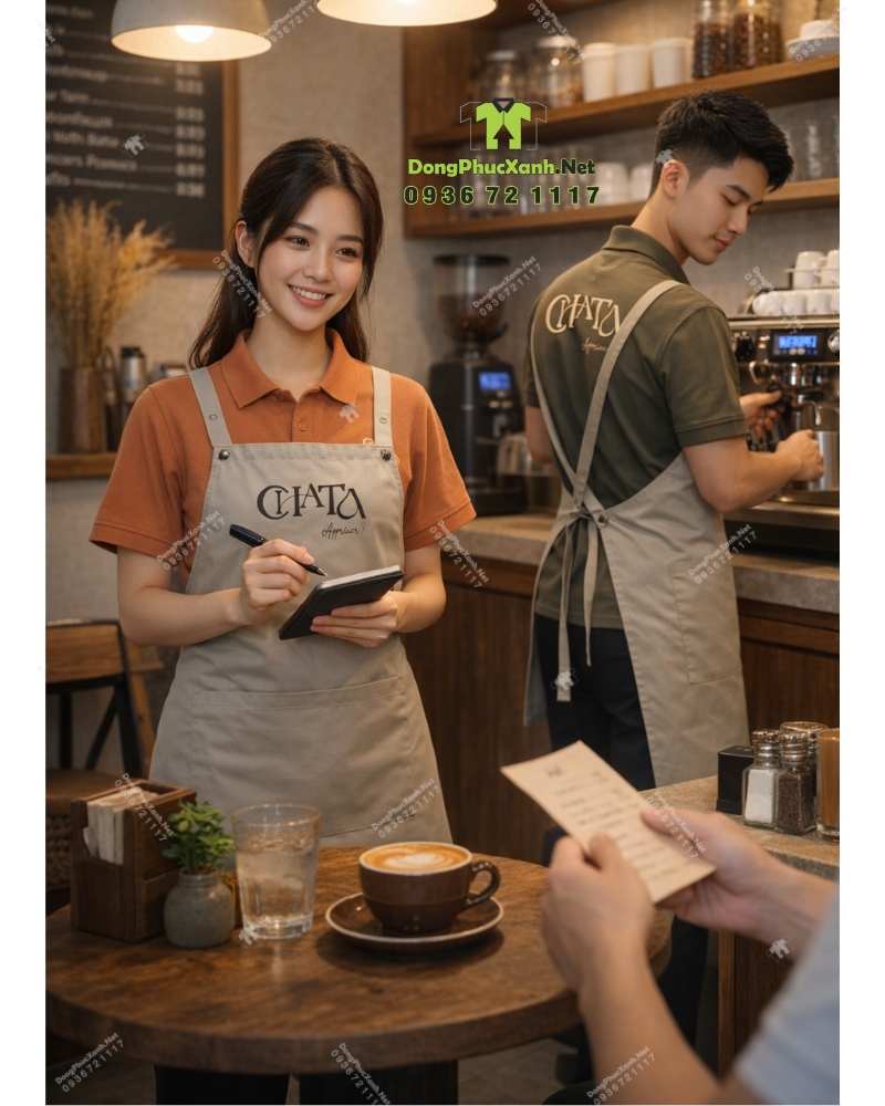dong-phuc-quan-cafe-polo-phoi-tap-de-kaki-phong-cach-sang-trong (2) Đồng phục quán cafe thiết kế thoải mái nhân viên tự tin làm việc