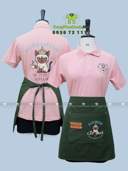 Bộ đồng phục nhân viên quán cafe Siamese Cat Cafe