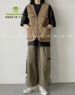 Áo Gile Nhân Viên Bán Lẻ Màu Nâu