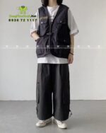 Áo Gile Nhân Viên Bán Lẻ Màu Đen