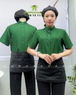 Áo Sơ Mi Phục Vụ Màu Rêu