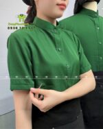 Form Áo Sơ Mi Tiêu Chuẩn Màu Rêu