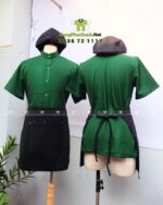 Đồng Phục Phục Vụ Quán Cafe Màu Rêu
