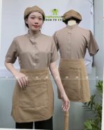 Áo Sơ Mi Phục Vụ Màu Be