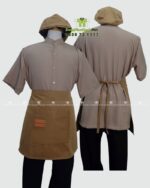 Đồng Phục Áo Sơ Mi Phục Vụ Quán Cafe Màu Be