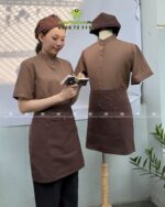 Áo Sơ Mi Phục Vụ Màu Nâu