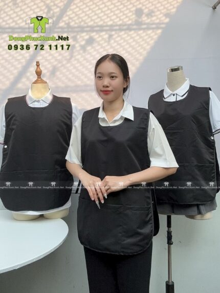 Áo Tạp Dề Đen Dễ Phối Đồ