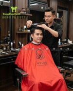 áo choàng cắt tóc vải dù