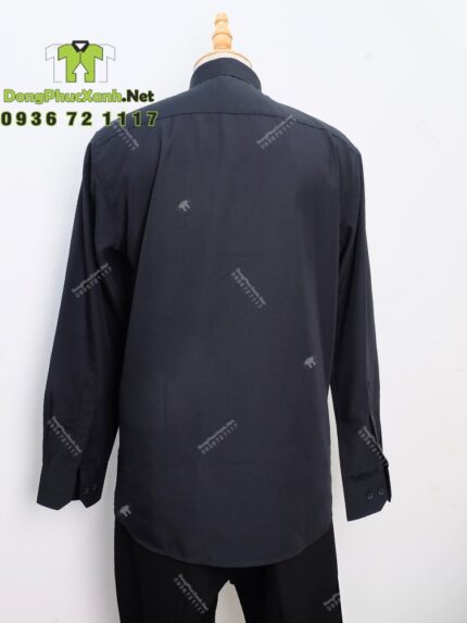 áo sơ mi đồng phục nhân viên màu đen