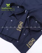 áo sơ mi đồng phục nhân viên màu đen