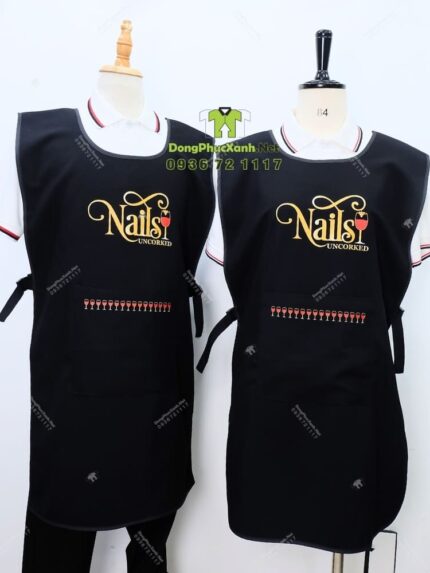 Áo tạp dề nail - vải dù cao cấp chống bám bụi - size to cho người nước ngoài