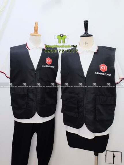 đồng phục gile dù gió- vải dù cao cấp 1