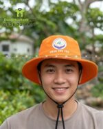 Nón đồng phục tai bèo màu cam