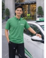 Áo Thun Cổ Trụ Màu Xanh lá