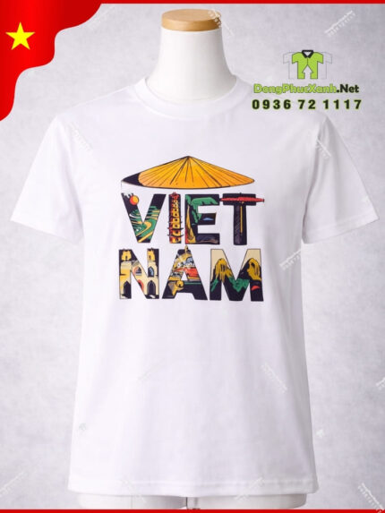 áo thun in chữ việt nam nón lá