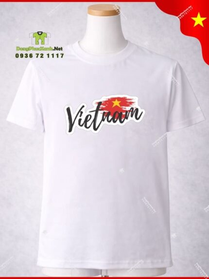 áo thun cổ tròn in chữ việt nam