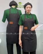 Tạp Dề Phục Vụ Vải Kaki Hàn Có Sẵn